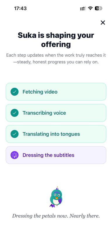 Vakyya app — processing